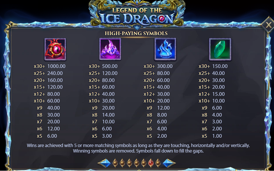Legend Of The Ice Dragon Feature Symbols - bwin