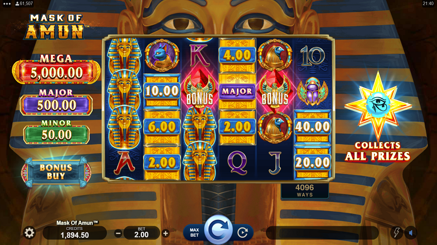 Mask Of Amun Slot Eng - bwin