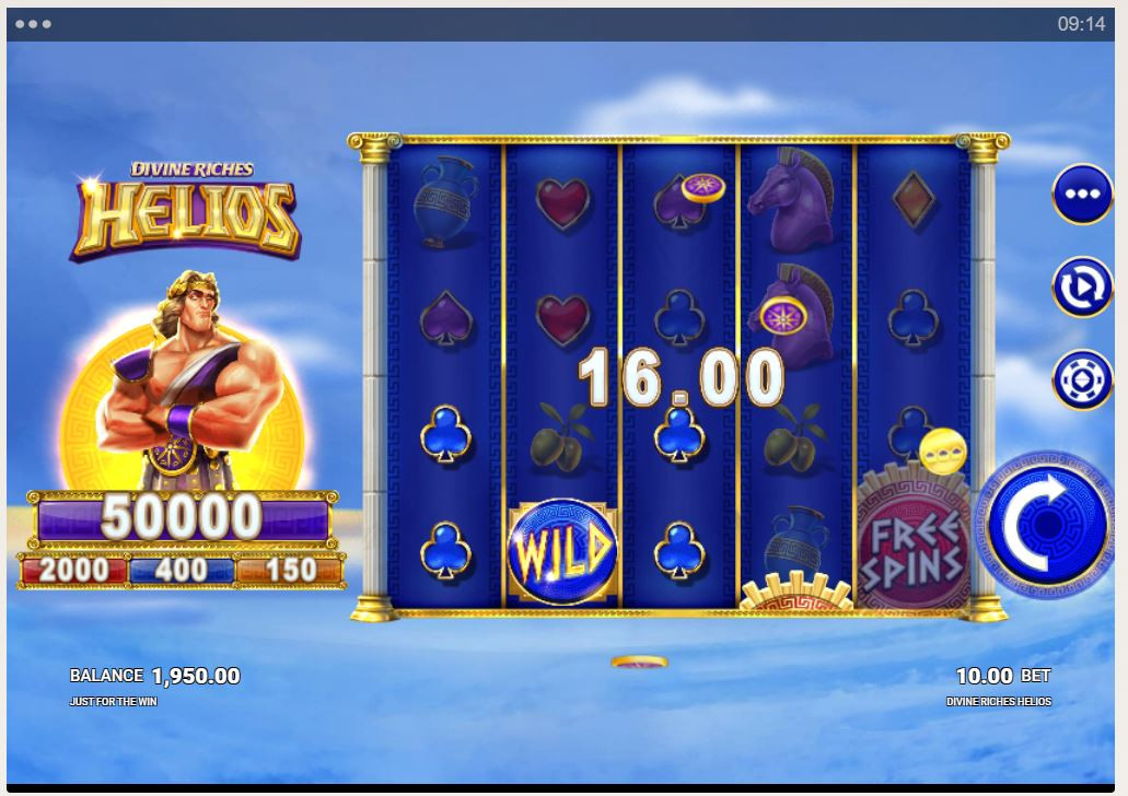 Divine Riches Helios Bonus - bwin