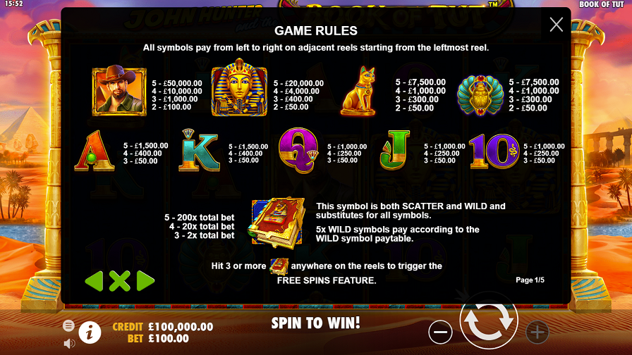 John Hunter Book Of Tut Feature Symbols Eng - bwin