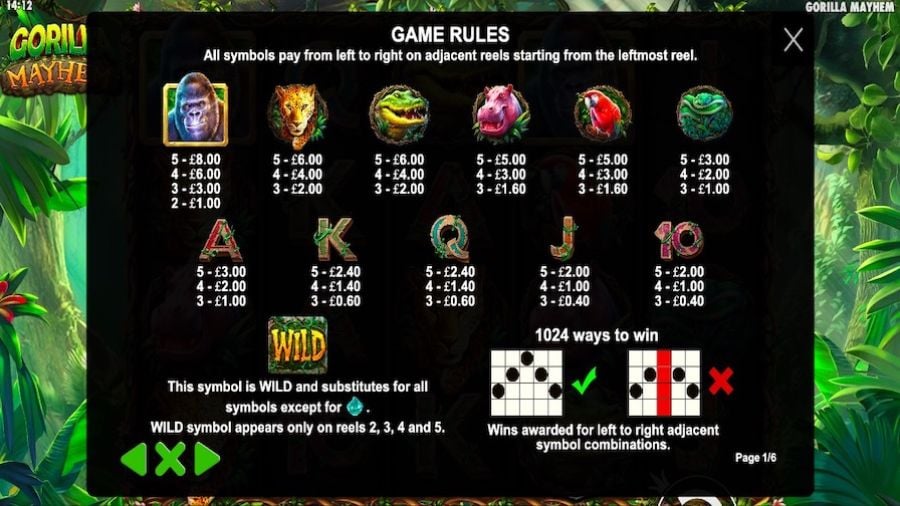 Gorilla Mayhem Feature Symbols - bwin