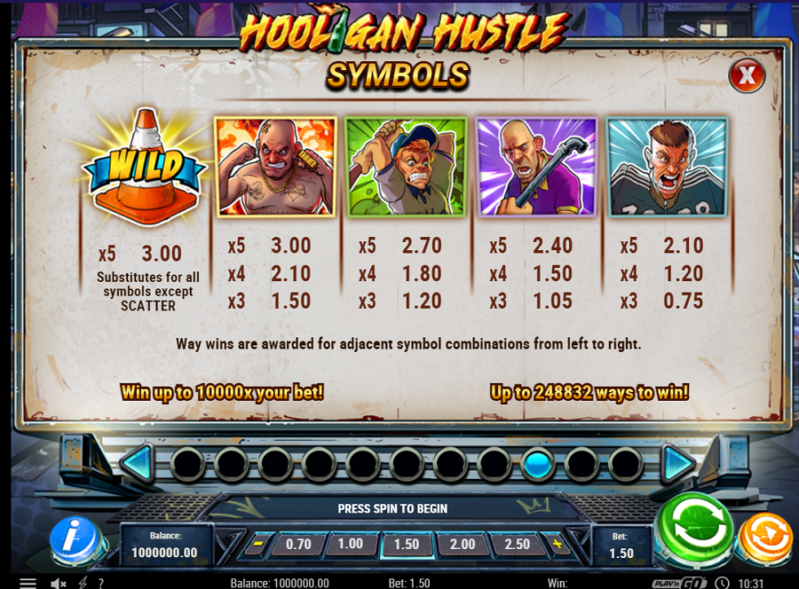 Hooligan Hustle Feature Symbols - bwin