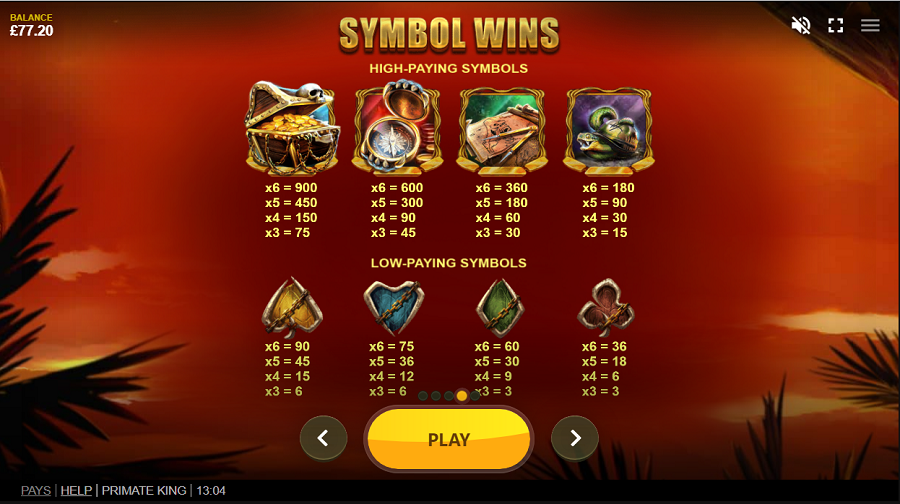 Primate King Feature Symbols - bwin