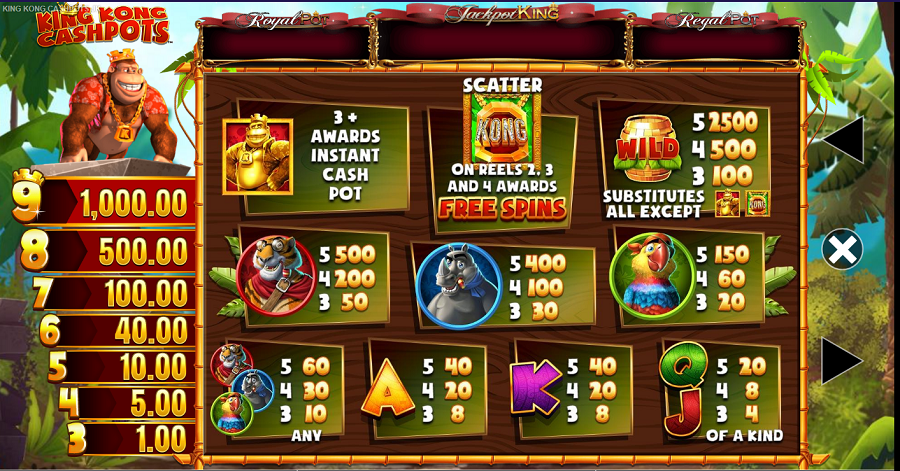 King Kong Cashpots Jackpot King Feature Symbols - bwin