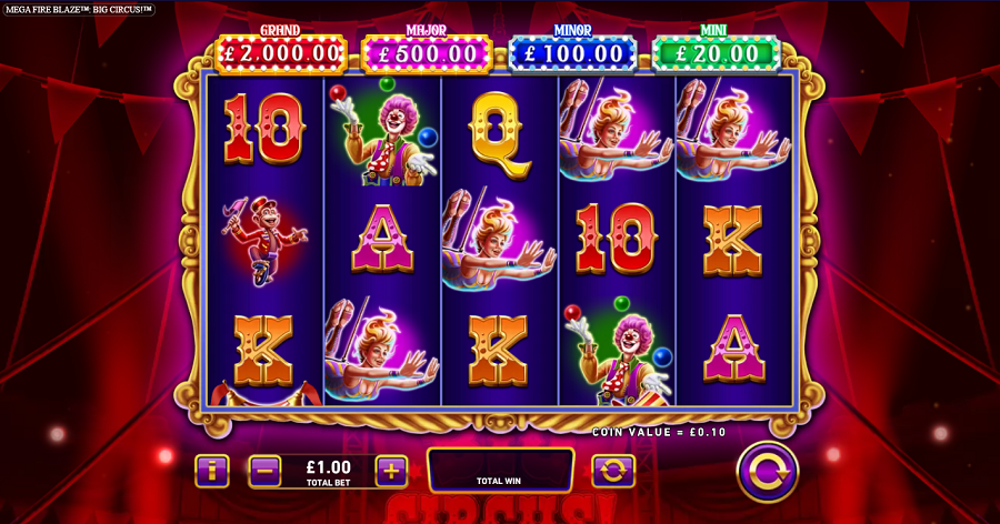 Mega Fire Blaze Big Circus Slot - bwin