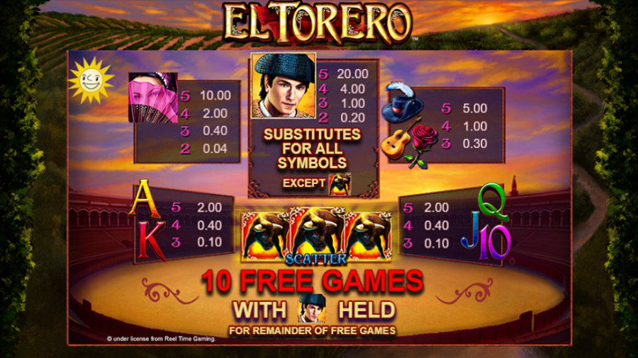 El Torero Feature Symbols - bwin