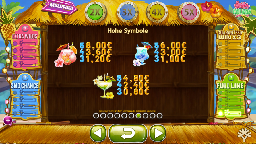 Spina Colada Feature Symbols De - bwin