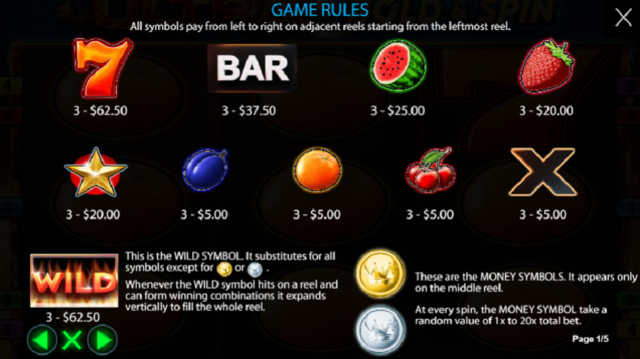 Ultra Hold And Spin Feature Symbols - bwin