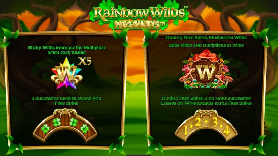 Rainbow Wilds Megaways Featured Symbols - bwin