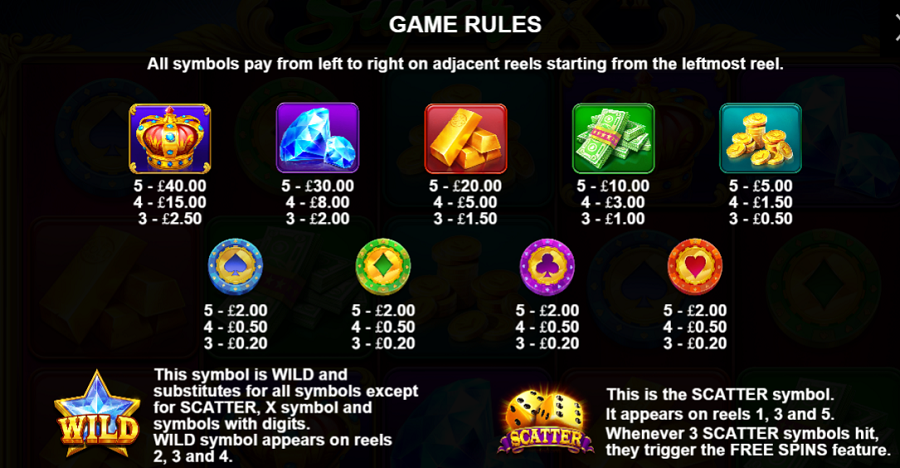 Super X Feature Symbols - bwin