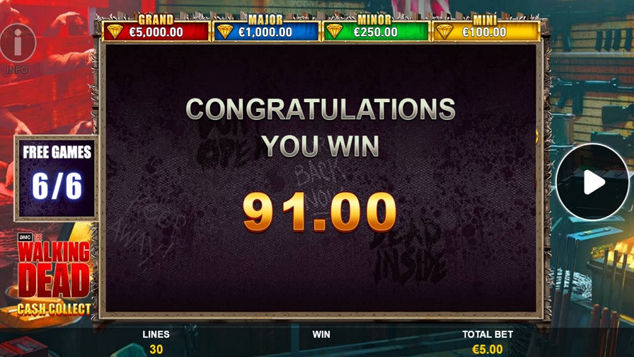 Walking Dead Cash Collect Bonus En - bwin