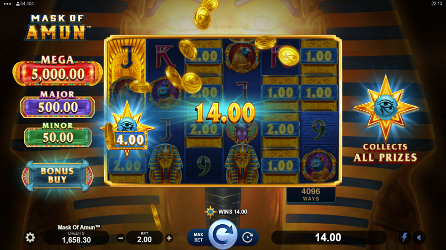 Mask Of Amun Bonus Eng - bwin