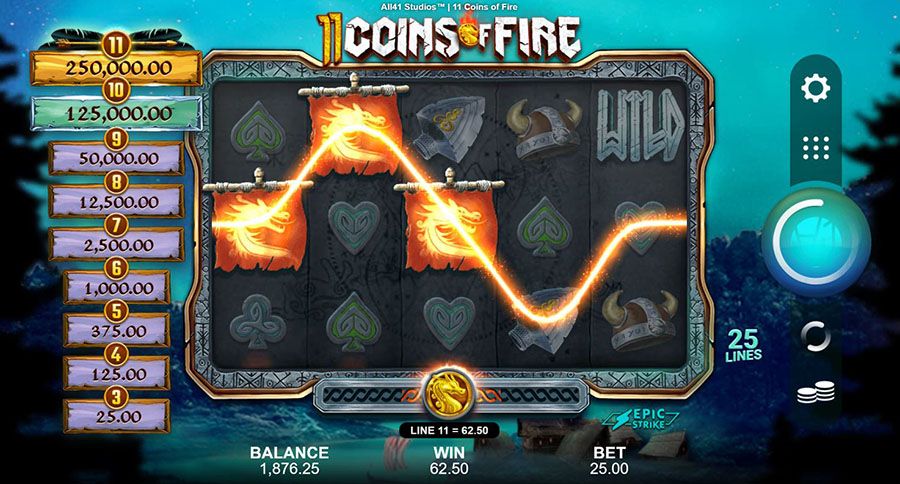 11 Coins Of Fire Bonus - bwin