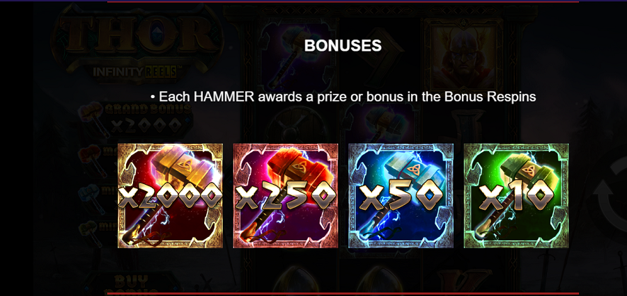 Thor Infinity Reels Feature Symbols - bwin