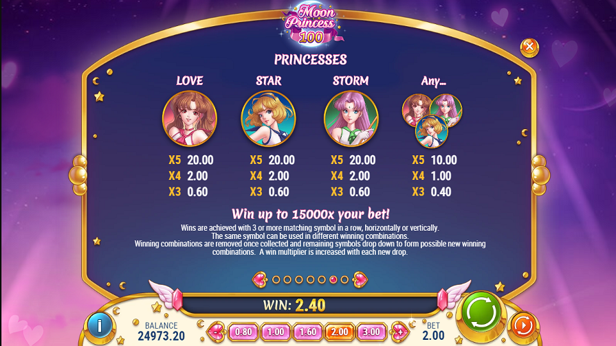 Moon Princess 100 Feature Symbols - bwin