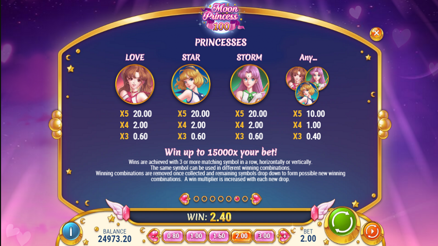 Moon Princess 100 Feature Symbols - bwin