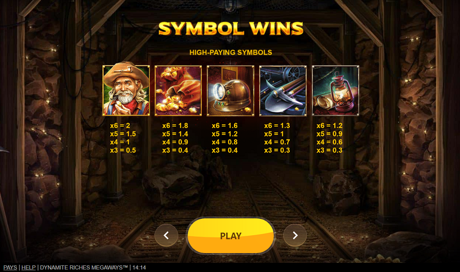 Dynamite Riches Megaways Feature Symbols - bwin