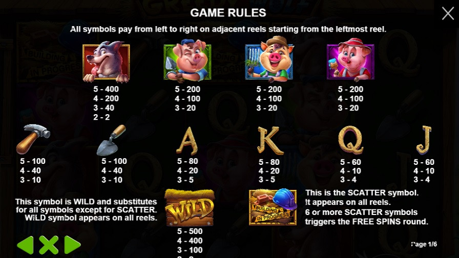 Greedy Wolf Feature Symbols En - bwin