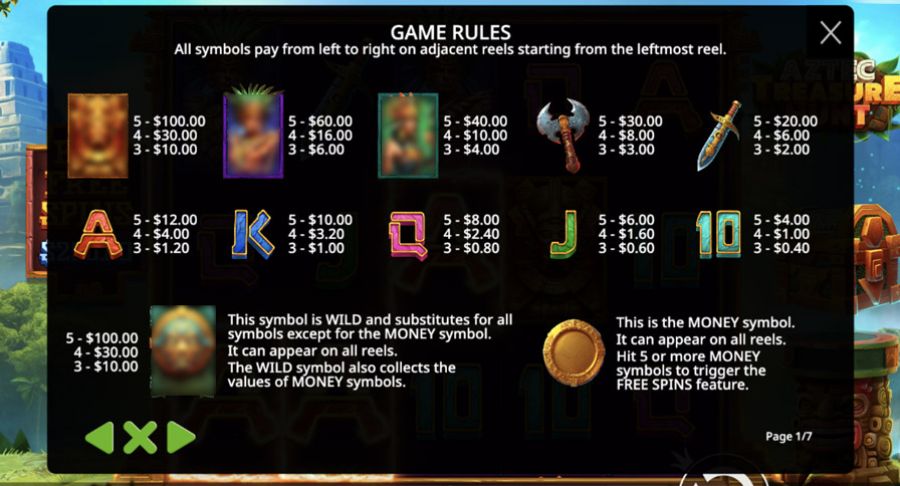 Aztec Treasure Hunt Symbols - bwin