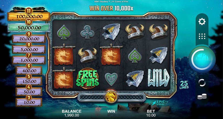 11 Coins Of Fire Slot - bwin