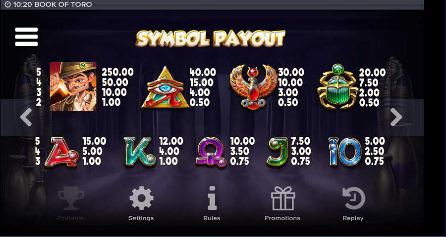 Book Of Toro Feature Symbols - bwin