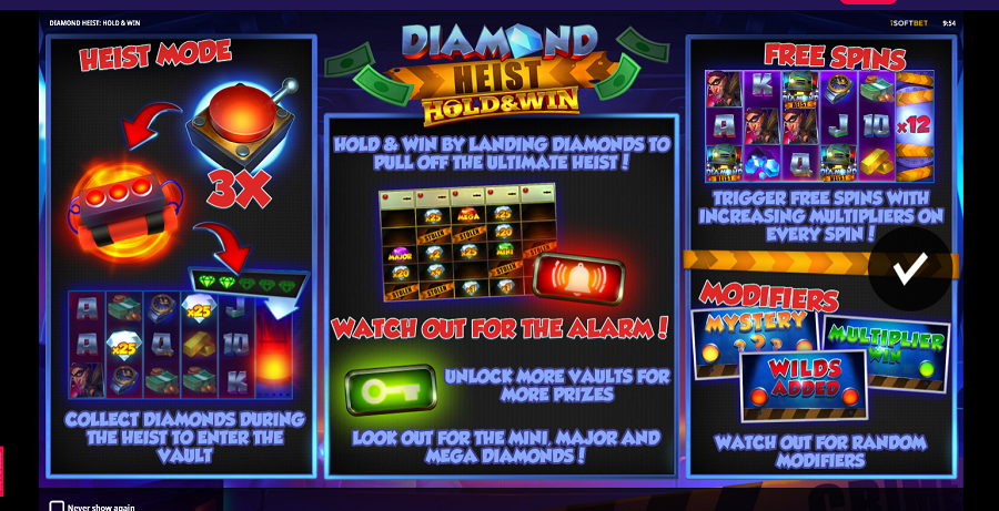 Diamond Heist Hold And Win Slot - bwin