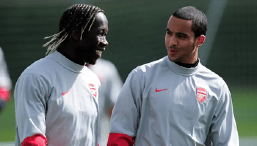 Bacary Sagna and Theo Walcott