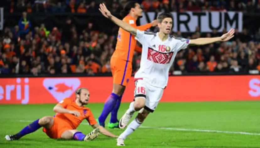 Dinamo Minsk midfielder Aleksey Rios