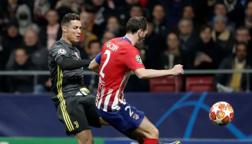 Cristiano Ronaldo and Diego Godin