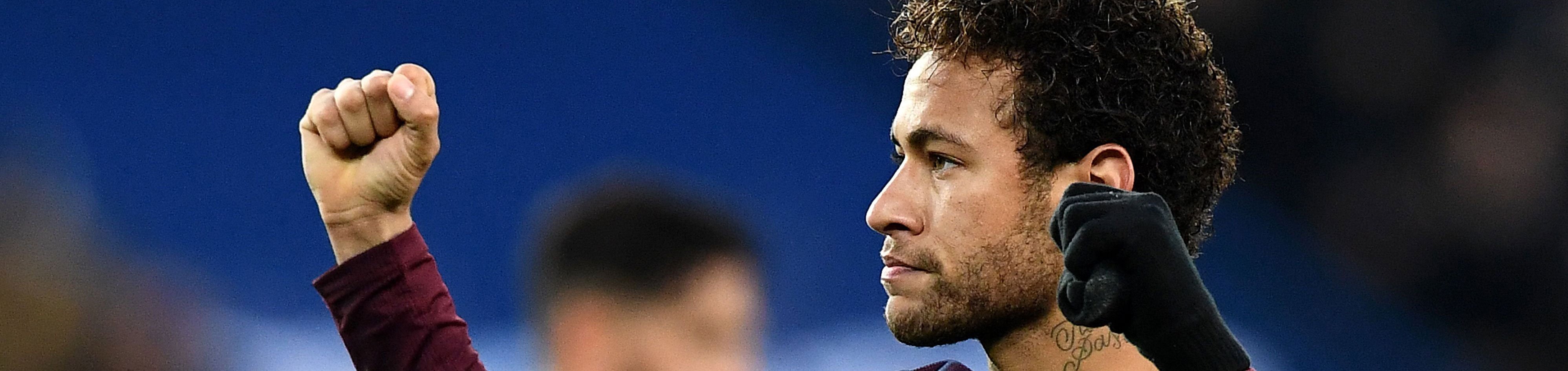 neymar Neymar celebrates a PSG goal