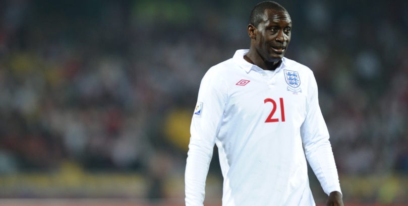 England's striker Emile Heskey is pictur