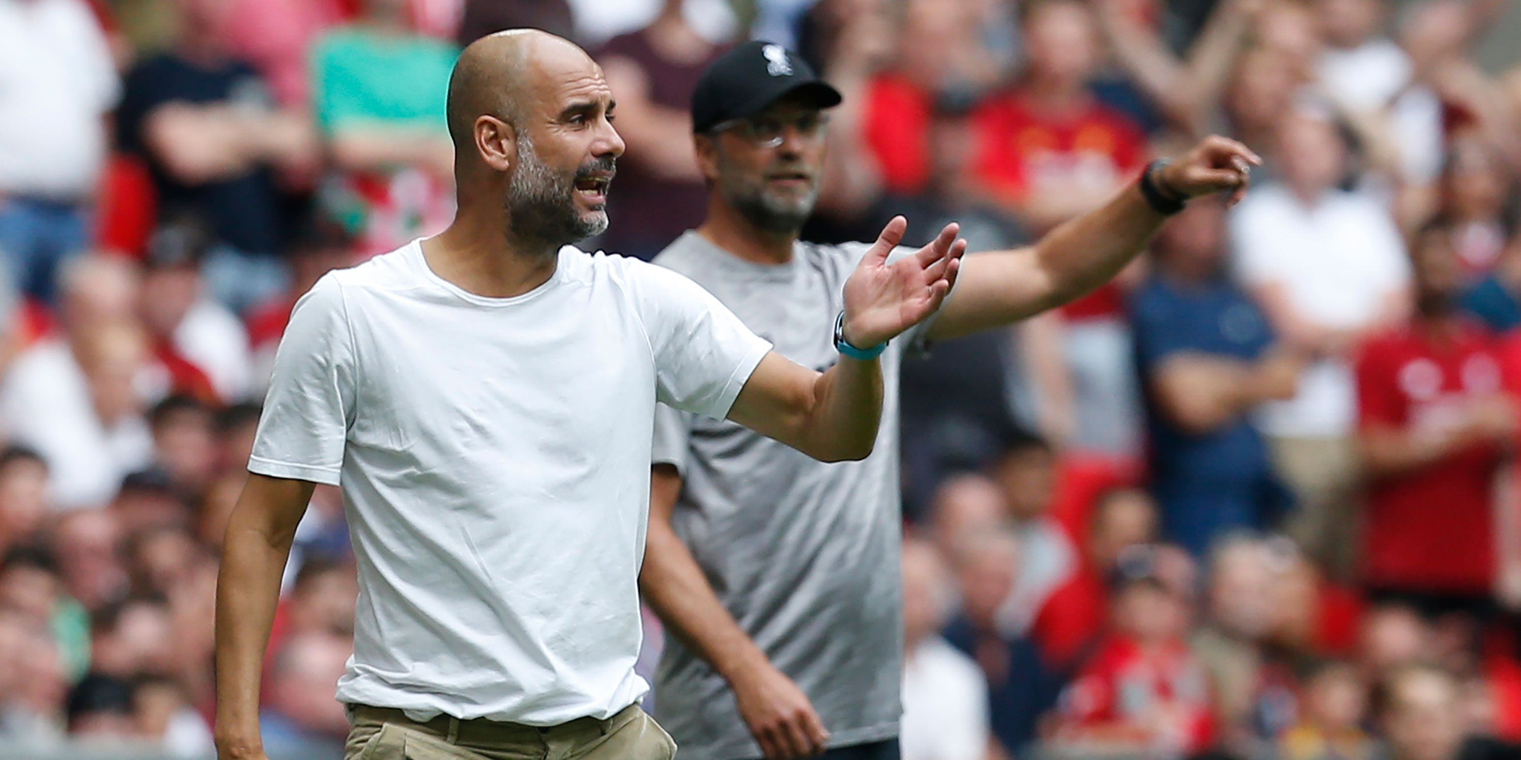 guardiolaklopp071119 Pep Guardiola and Jurgen Klopp