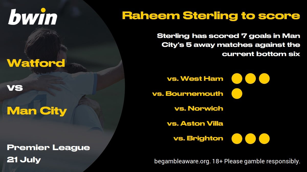 WATMCI - Sterling to score Watford vs Man City prediction, Premier League, football