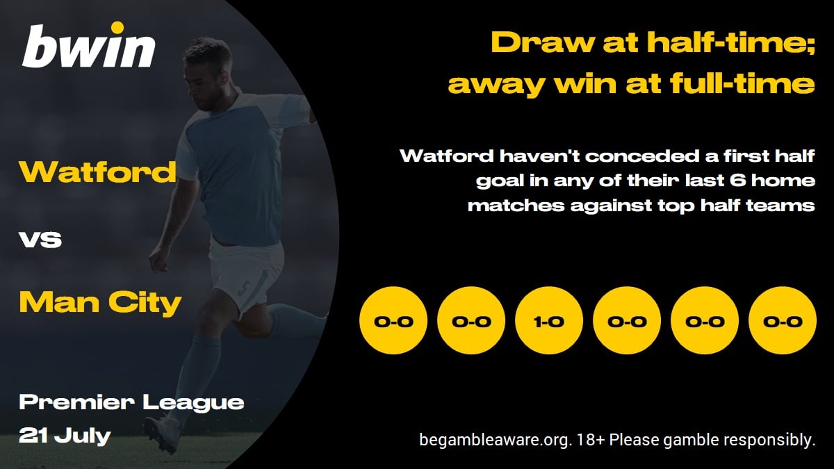 WATMCI - draw HT away FT Watford vs Man City prediction, Premier League, football